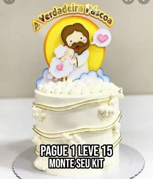 Arquivo de Corte Topo de Bolo a Verdadeira Páscoa Studio+14