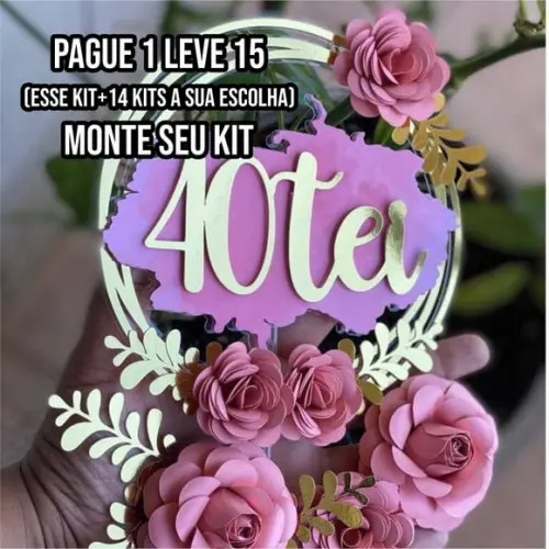 Arquivo de Corte Topo de Bolo 40tei