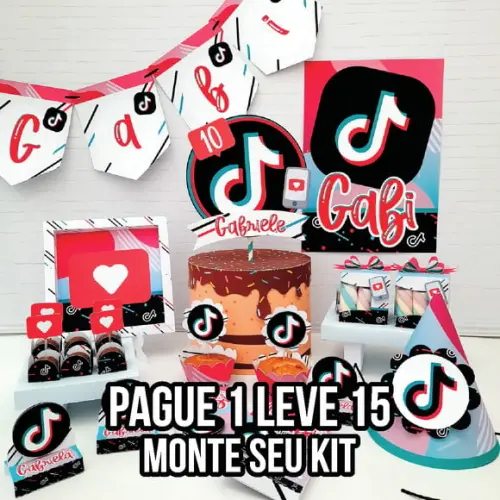 Arquivo de corte Tik Tok 4 STUDIO/PDF +14 ARQUIVOS