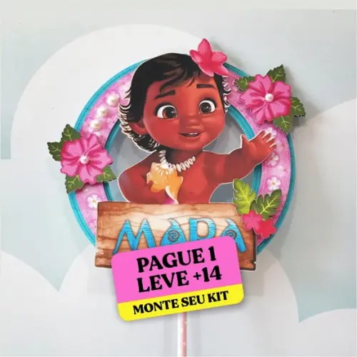 Arquivo de Corte Topo de Bolo Aniversário Moana Baby
