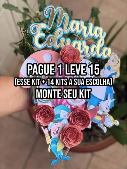 Arquivo de Corte Topo de Bolo Alice 2 Studio +14
