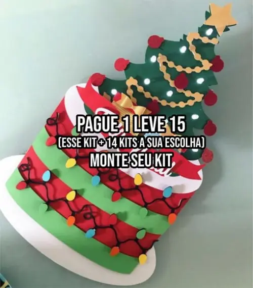 Arquivo de Corte Topo de Bolo Árvore de Natal Studio +14 Arq