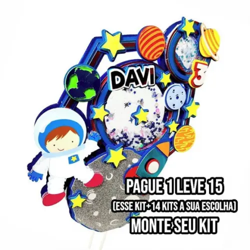 Arquivo de Corte Topo de Bolo Astronauta 2