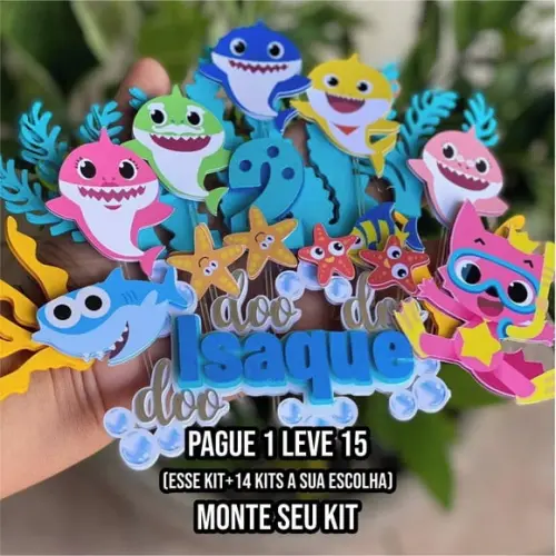 Arquivo de Corte Topo de Bolo Baby Shark