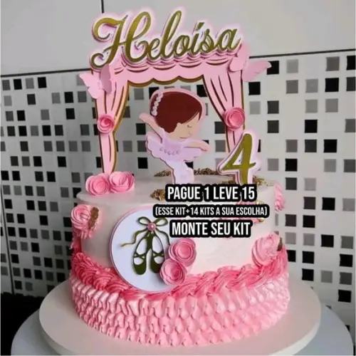 Arquivo de Corte Topo de Bolo Bailarina 3