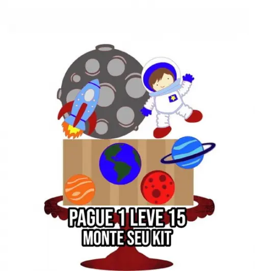 Arquivo de corte Topo de bolo Astronauta STUDIO +14