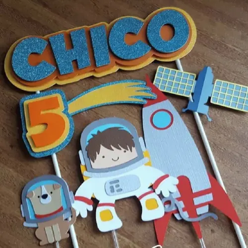 Arquivo de Corte Topo de Bolo Astronauta 4