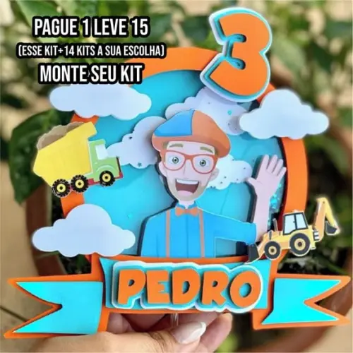 Arquivo de Corte Topo de Bolo Blippi