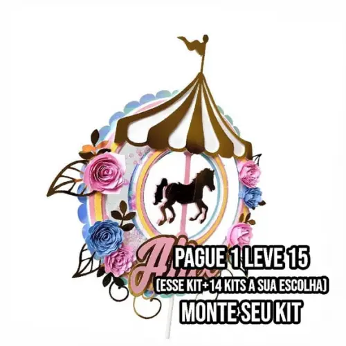 Arquivo de Corte Topo de Bolo Carrossel 1