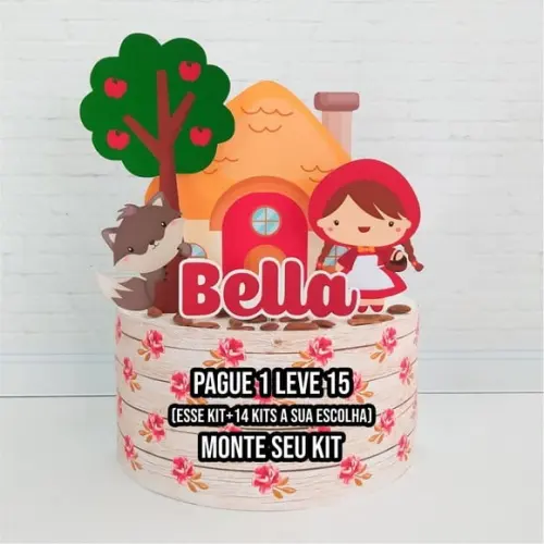 Arquivo de Corte Topo de Bolo Chapeuzinho Vermelho 4