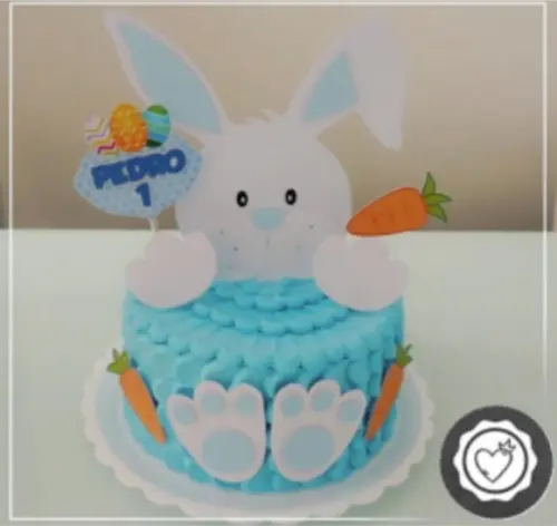 Arquivo de Corte Topo de bolo Coelho Páscoa STUDIO+14 ARQ