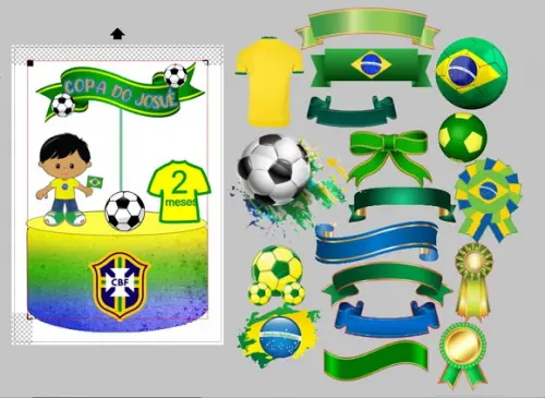 Arquivo de Corte Topo de Bolo Copa do Mundo 12 Studio+14