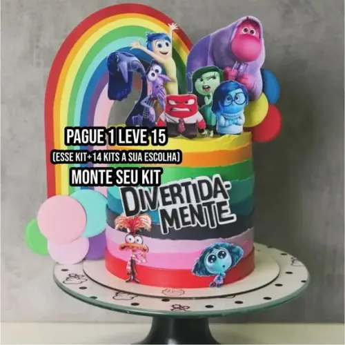 Arquivo de Corte Topo de Bolo Divertidamente 5