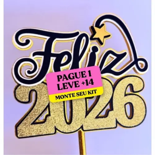 Arquivo de Corte Topo de Bolo Feliz 2026 2
