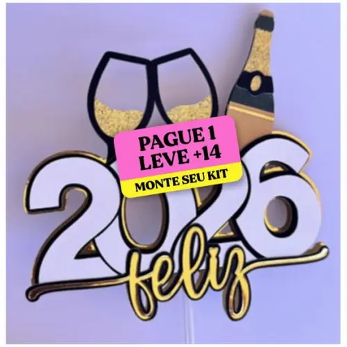 Arquivo de Corte Topo de Bolo Feliz 2026 4