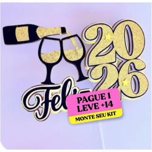 Arquivo de Corte Topo de Bolo Feliz 2026 3
