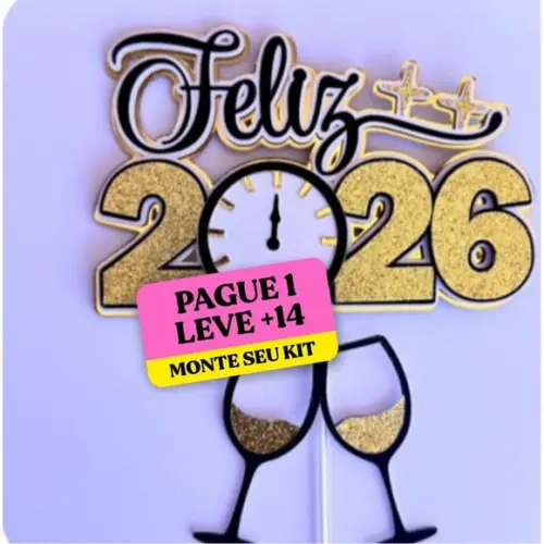 Arquivo de Corte Topo de Bolo Feliz 2026 5