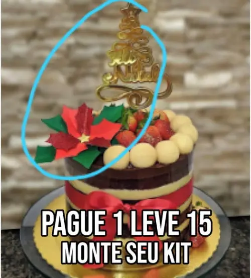 Arquivo de corte Topo de bolo Feliz natal 1 STUDIO +14