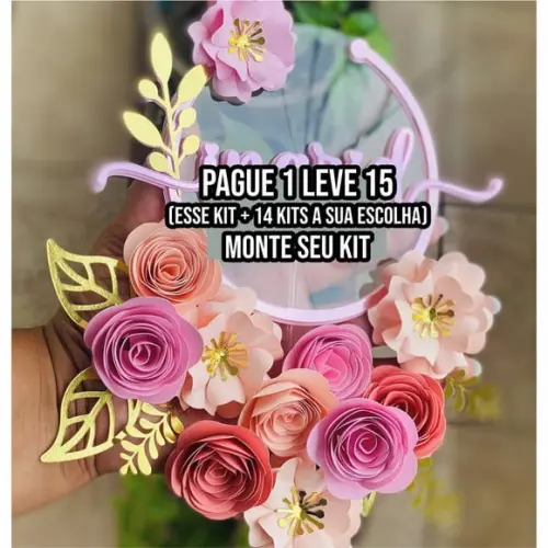 Arquivo de Corte Topo de Bolo Flores 1
