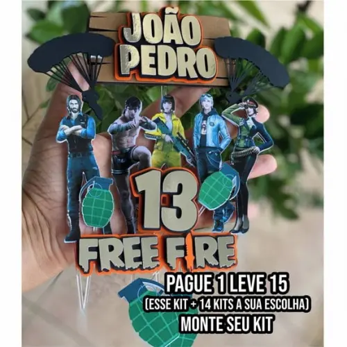 Arquivo de Corte Topo de Bolo Free Fire 1
