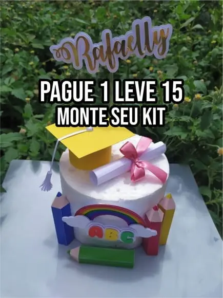 Arquivo de corte Topo de bolo formatura STUDIO+14