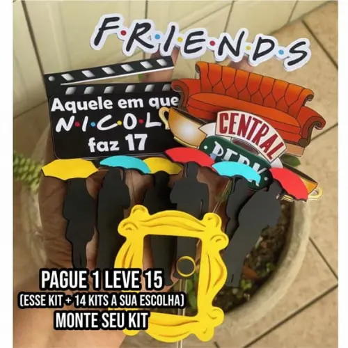 Arquivo de Corte Topo de Bolo Friends 1