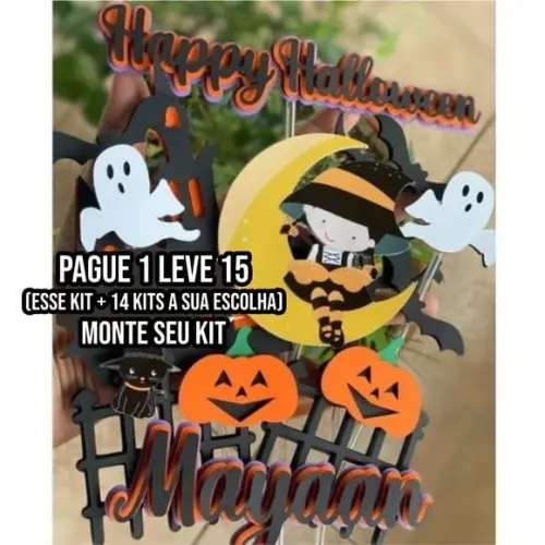 Arquivo de Corte Topo de Bolo Halloween 1