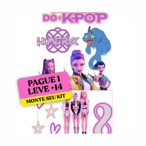 Arquivo de Corte Topo de Bolo Guerreiras do Kpop 4