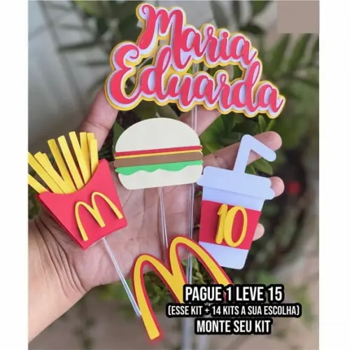 Arquivo de Corte Topo de Bolo Mc Donalds 1