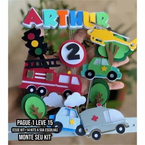 Arquivo de Corte Topo de Bolo Meios de Transporte