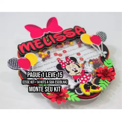 Arquivo de Corte Topo de Bolo Minnie Shaker 1