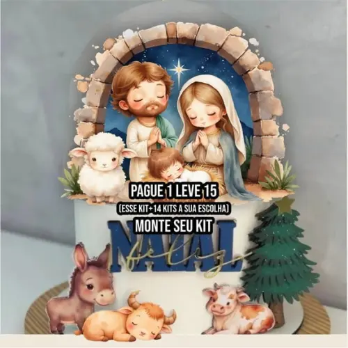 Arquivo de Corte Topo de Bolo Natal 17