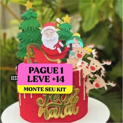 Arquivo de Corte Topo de Bolo Papai Noel 12