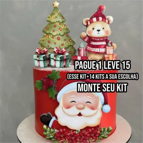 Arquivo de Corte Topo de Bolo Papai Noel 13