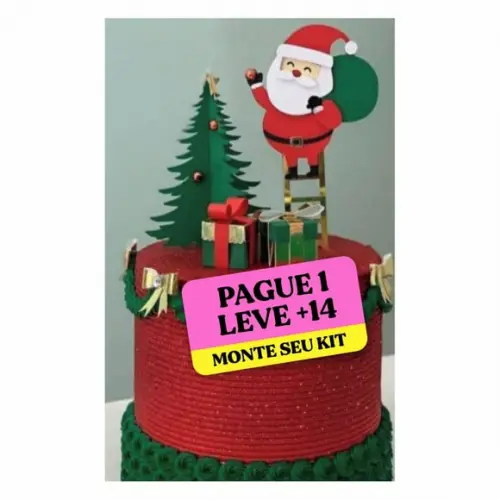 Arquivo de Corte Topo de Bolo Papai Noel 2
