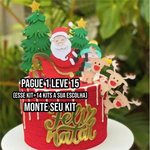 Arquivo de Corte Topo de Bolo Papai Noel 12