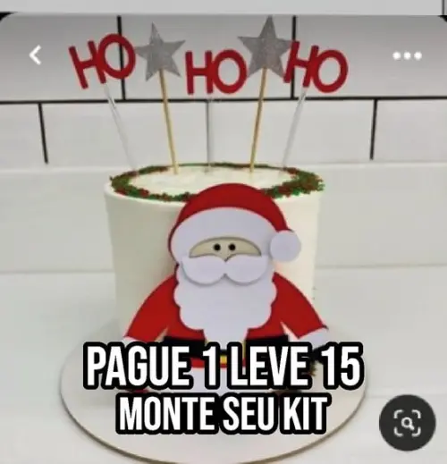 Arquivo de corte Topo de bolo Papai Noel 4 STUDIO +14