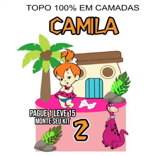 Arquivo de corte topo de bolo Pedrita STUDIO+14