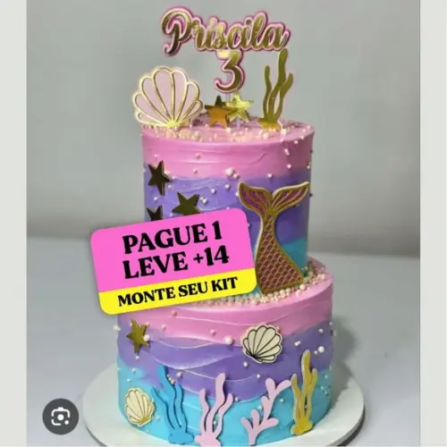 Arquivo de Corte Topo de Bolo Sereia 6