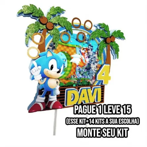 Arquivo de Corte Topo de Bolo Sonic 2