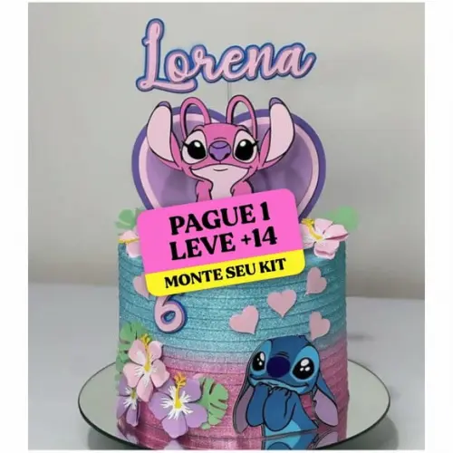 Arquivo de Corte Topo de Bolo Stitch 8