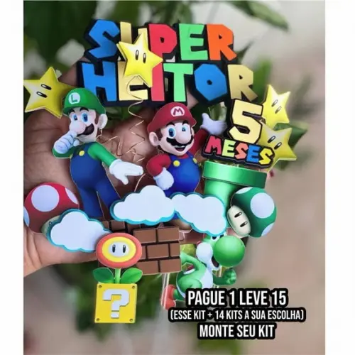 Arquivo de Corte Topo de Bolo Super Mario 1