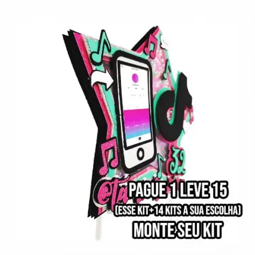 Arquivo de Corte Topo de Bolo Tik Tok 2