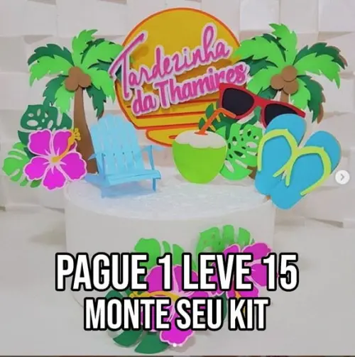 Arquivo de corte Topo de bolo Tardezinha Camadas STUDIO +14