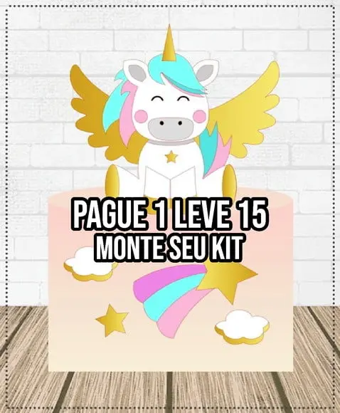 Arquivo de corte Topo de bolo Unicórnio STUDIO+14