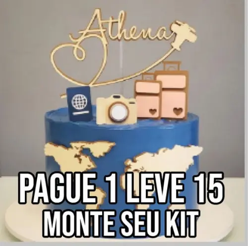 Arquivo de Corte Topo de Bolo Viagem