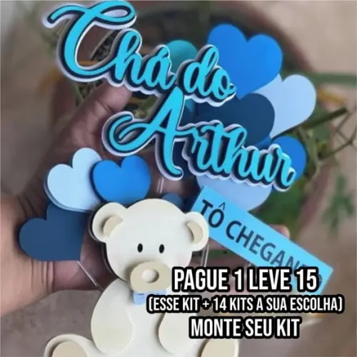 Arquivo de Corte Topo de Bolo Ursinho 1