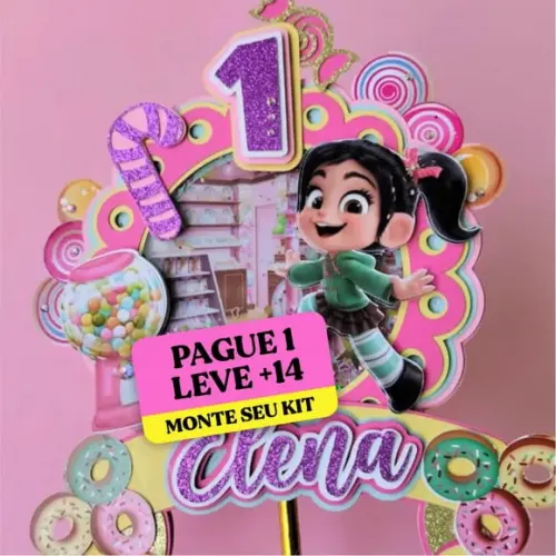 Arquivo de Corte Topo de Bolo Vanellope