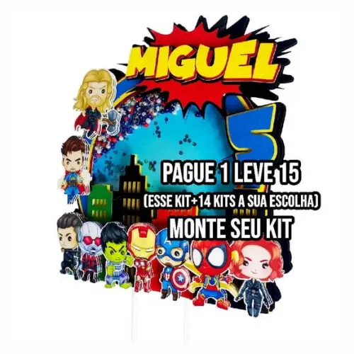 Arquivo de Corte Topo de Bolo Vingadores