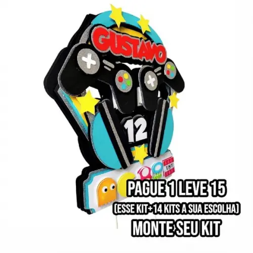 Arquivo de Corte Topo de Bolo Videogame 2
